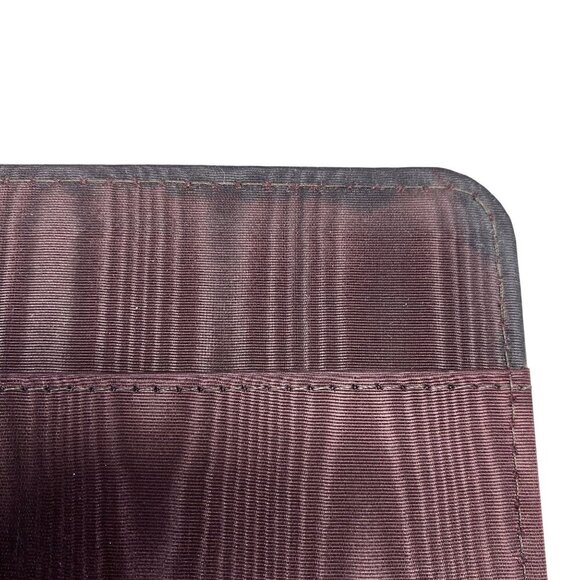 IBM Vintage Burgundy Leatherette Portfolio Padfolio With Pen Movie Prop - Picture 7 of 8